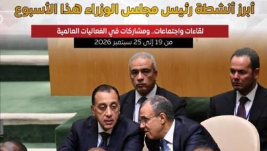 المركز الإعلامي لمجلس الوزراء يستعرض بالإنفوجراف أبرز أنشطة رئيس مجلس الوزراء هذا الأسبوع