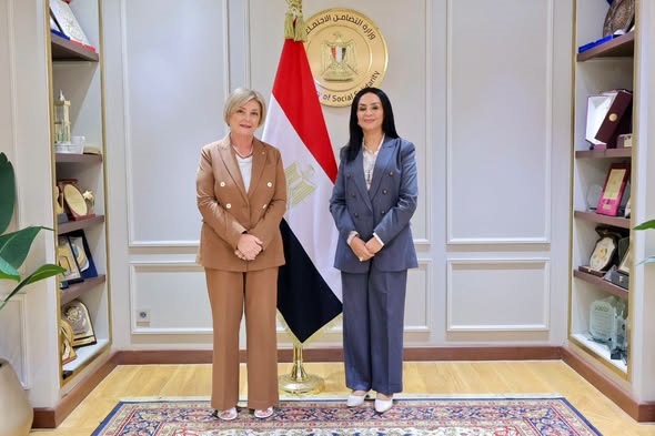 د. مايا مرسي تستقبل وزيرة العمل والسياسات الاجتماعية بالجمهورية الإيطالية