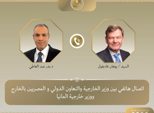 وزير الخارجية ونظيره الألماني يبحثان العلاقات الثنائية والتطورات في الشرق الأوسط