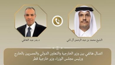 وزير الخارجية يبحث هاتفياً مع رئيس الوزراء وزير خارجية قطر التطورات الإقليمية وسبل خفض التصعيد