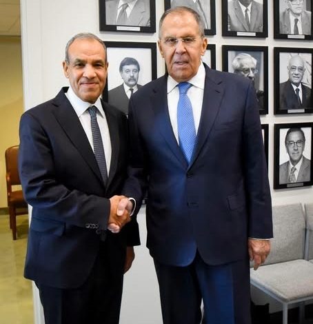 وزير الخارجية يلتقي نظيره الروسي