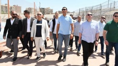 وزير الشباب والرياضة ومحافظ الفيوم يتفقدان استاد الفيوم الرياضي لمتابعة أعمال التطوير