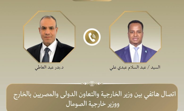 وزير الخارجية ونظيره الصومالي يبحثان سبل تعزيز العلاقات الثنائية والتطورات الإقليمية