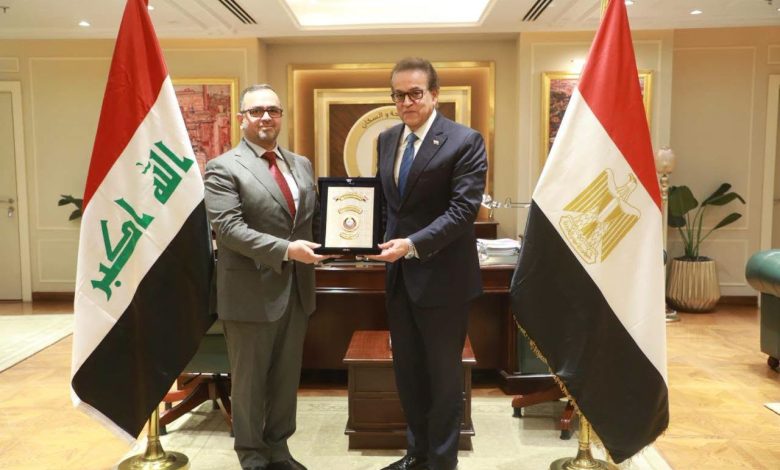 وزير الصحة يبحث مع نظيره العراقي تعزيز التعاون الصحي وتوطين صناعة الأدوية وتبادل الخبرات في تشغيل المستشفيات
